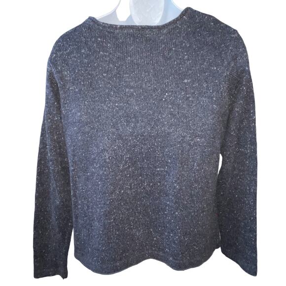 VINTAGE 90s Victoria Jones Shoveling Snowman Ugly Christmas Sweater Size Medium - Picture 2 of 5